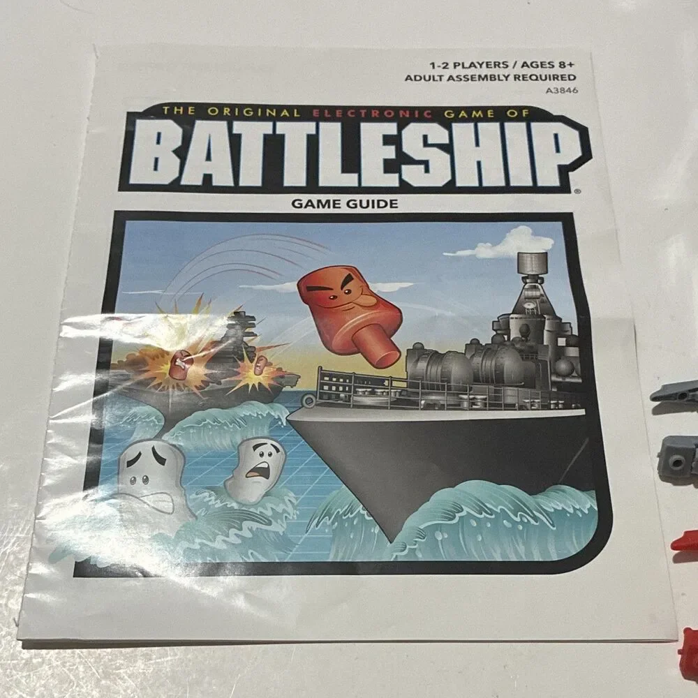 Electronic Battleship Hasbro A3846 Tested Working w Box Instructions Parts